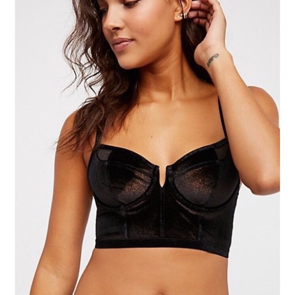 Free People Other - Free People Shimmer Crop Top Velvet Bra
